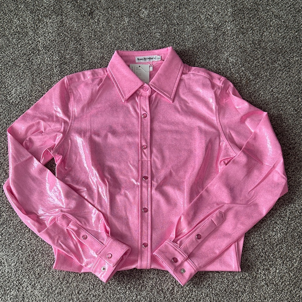 Ranch Dress’n sparkle Pink Shirt Size Small